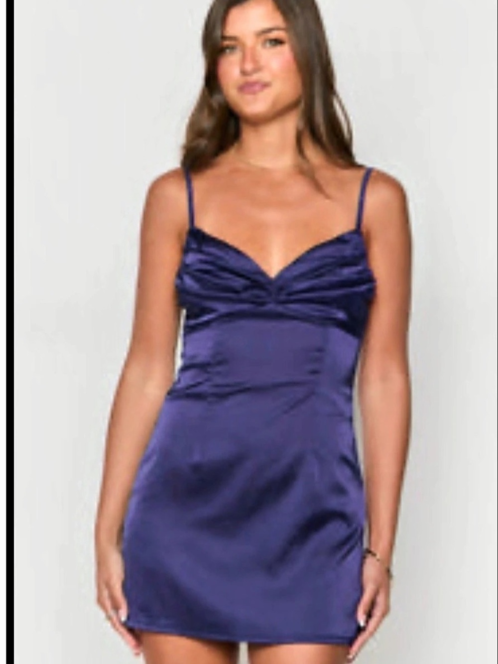 Beginning Boutique Ruched Mini Dress in navy Size 2 with